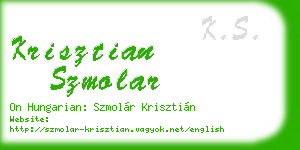 krisztian szmolar business card